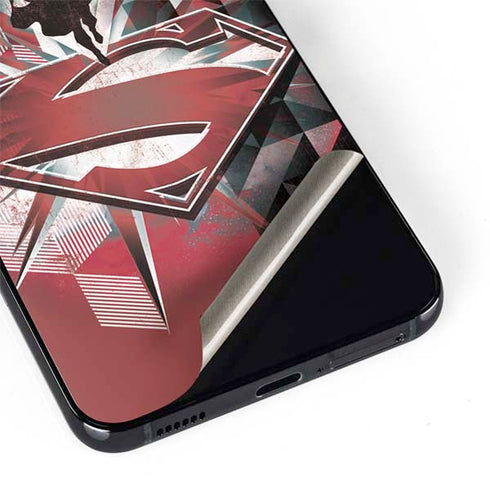 DC Comics Superman Red Pattern Galaxy S22 Plus Skin